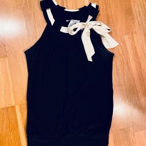 White House Black Market Tank w/ Silk Tie